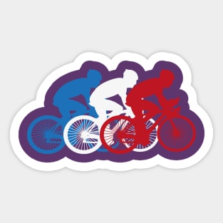 Cycling friends race tour Sticker